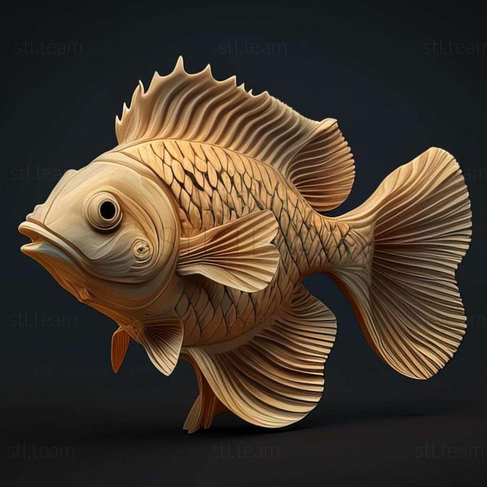 3D model Viviparous aquarium fish fish (STL)
